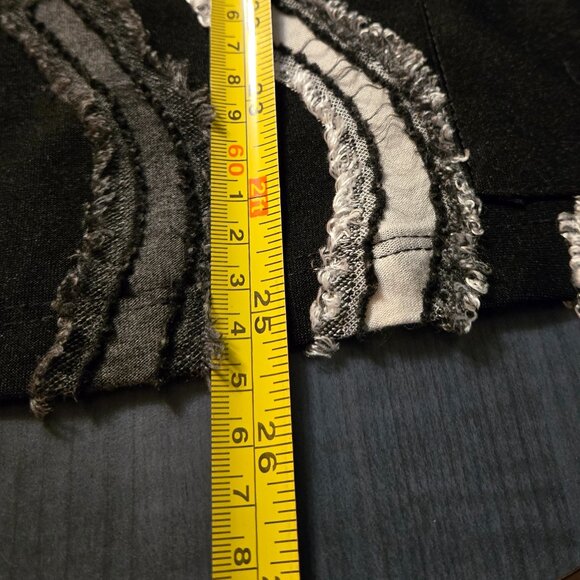 NWOT Oversized Textured Black Gray Patchwork Grunge Top Sweater Blouse XL - Picture 8 of 9